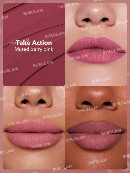 SHEGLAM Long-Lasting Matte Lipstick – Waterproof Transfer-Proof Creamy Lip Color