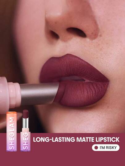 SHEGLAM Long-Lasting Matte Lipstick – Waterproof Transfer-Proof Creamy Lip Color
