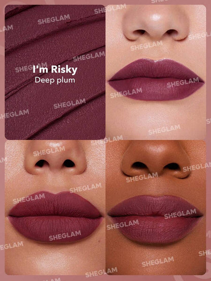 SHEGLAM Long-Lasting Matte Lipstick – Waterproof Transfer-Proof Creamy Lip Color