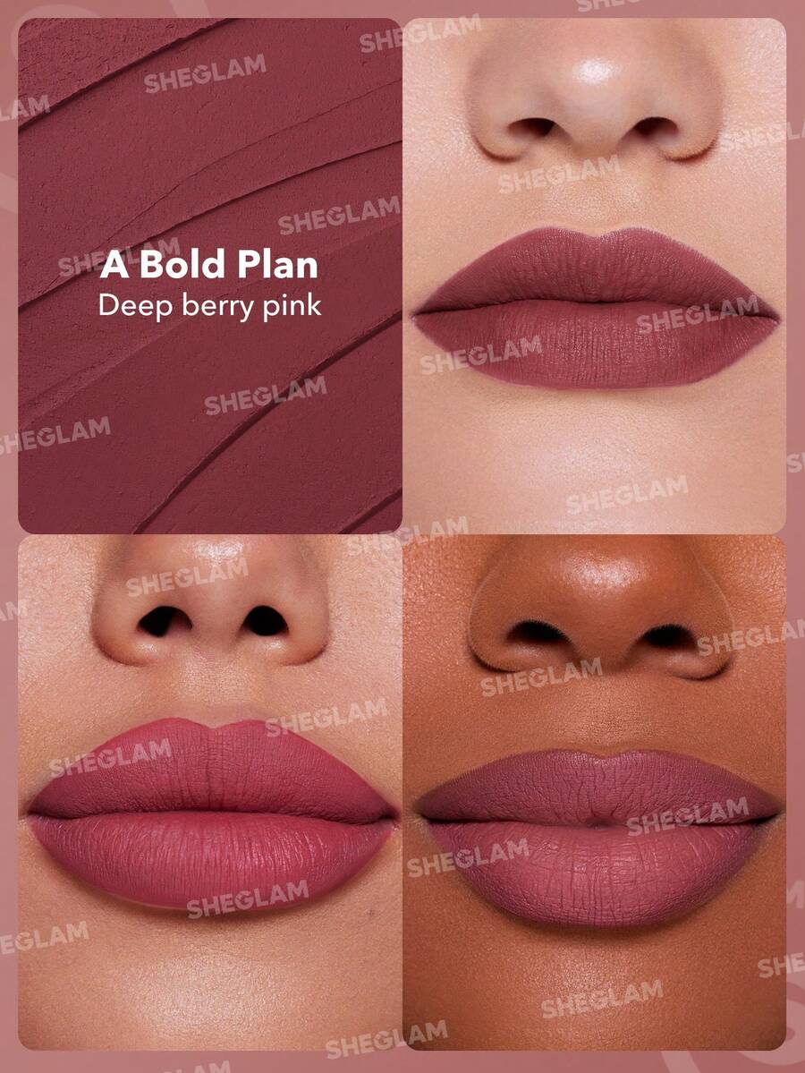 SHEGLAM Long-Lasting Matte Lipstick – Waterproof Transfer-Proof Creamy Lip Color