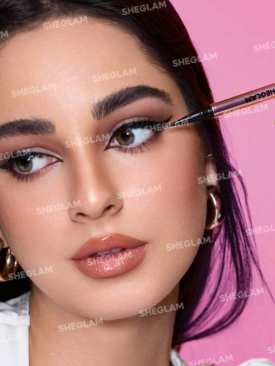 SHEGLAM Rosé Line Waterproof Liquid Eyeliner – Precision Define & Line Eye Makeup