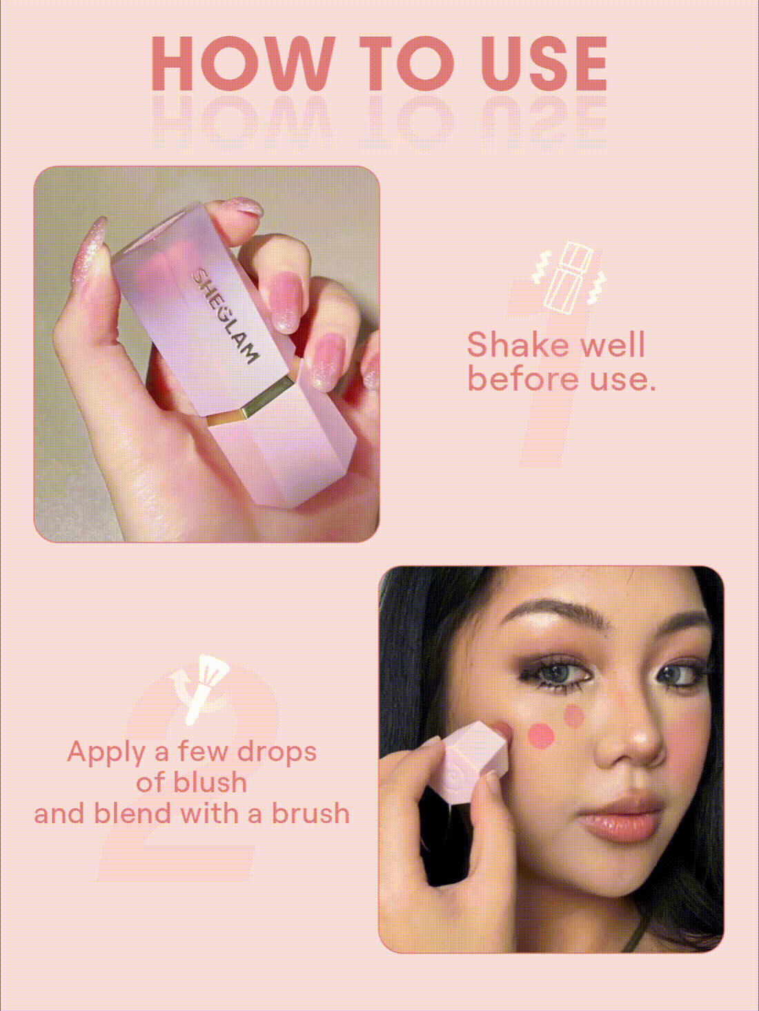 SHEGLAM Matte Liquid Blush – Long-Lasting Rose Pink Brown Gel Cream Blusher