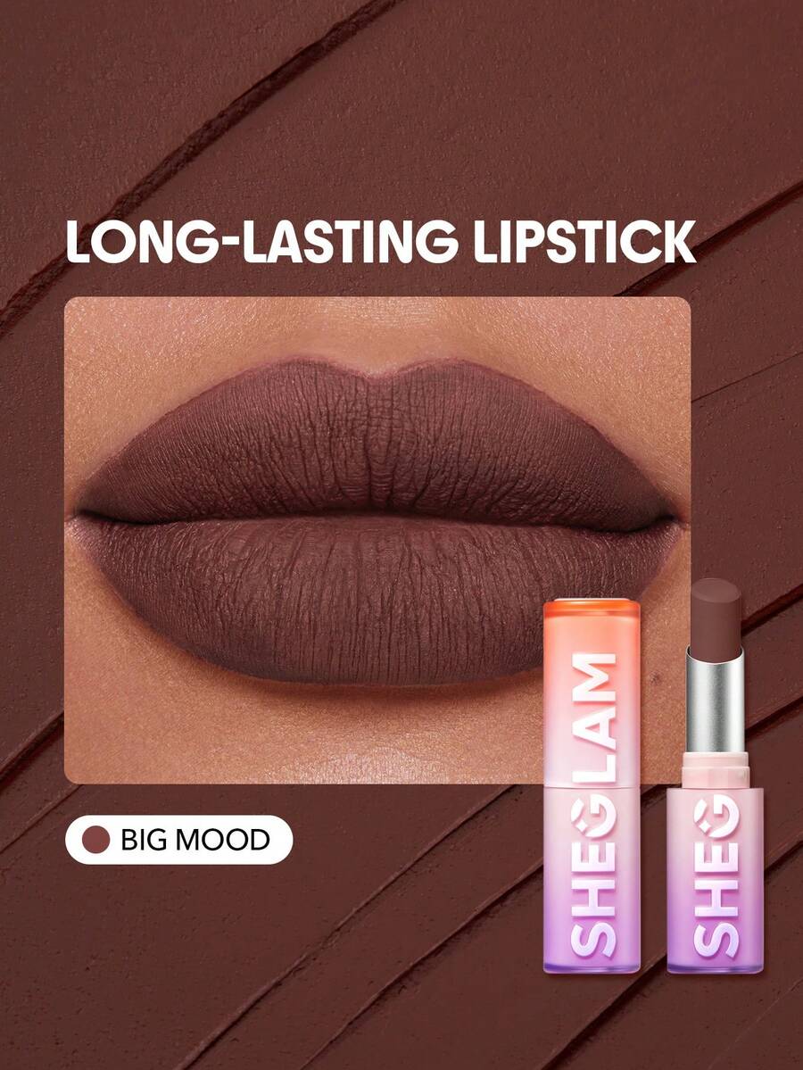 SHEGLAM Long-Lasting Matte Lipstick – Waterproof Transfer-Proof Creamy Lip Color