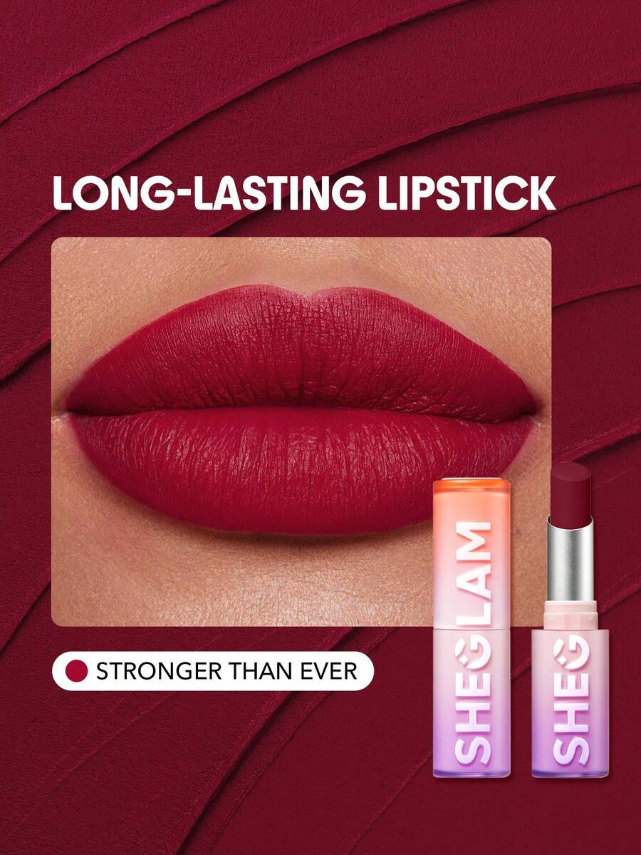 SHEGLAM Long-Lasting Matte Lipstick – Waterproof Transfer-Proof Creamy Lip Color