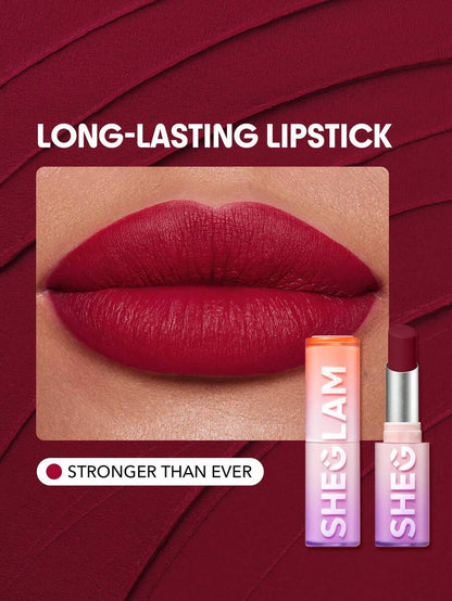 SHEGLAM Long-Lasting Matte Lipstick – Waterproof Transfer-Proof Creamy Lip Color