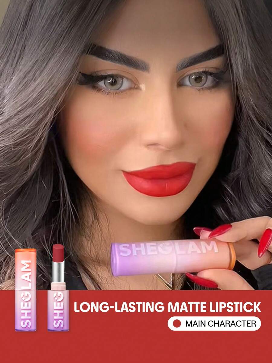 SHEGLAM Long-Lasting Matte Lipstick – Waterproof Transfer-Proof Creamy Lip Color