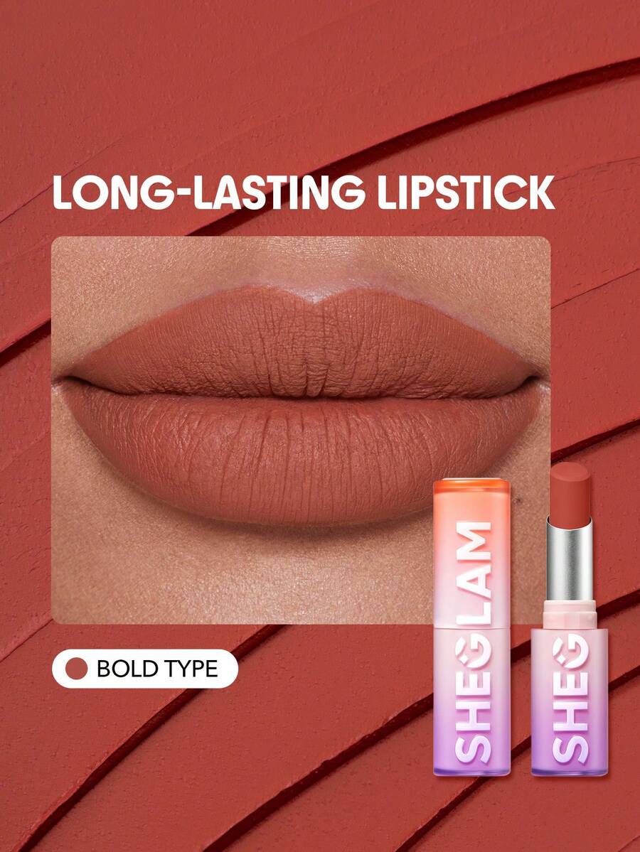 SHEGLAM Long-Lasting Matte Lipstick – Waterproof Transfer-Proof Creamy Lip Color