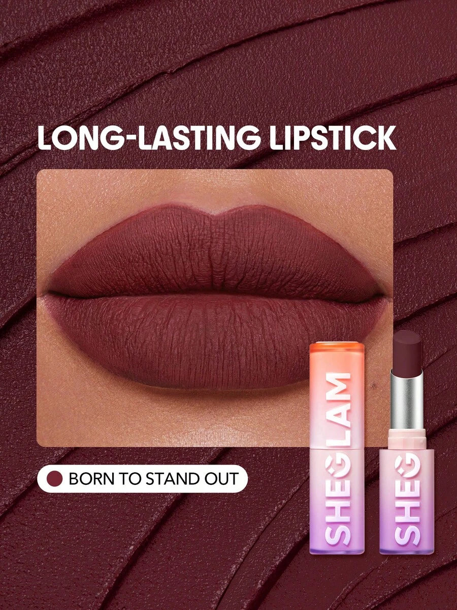 SHEGLAM Long-Lasting Matte Lipstick – Waterproof Transfer-Proof Creamy Lip Color