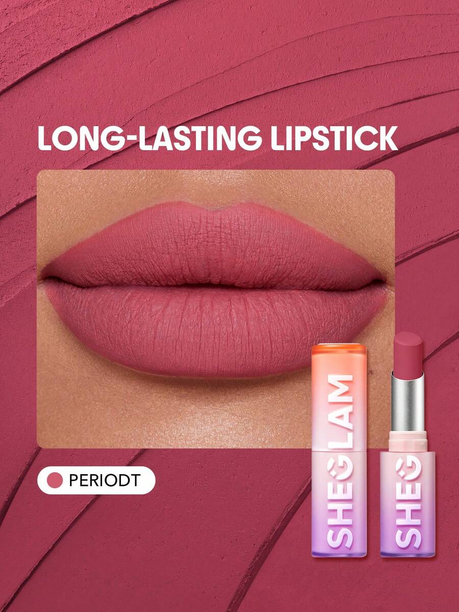 SHEGLAM Long-Lasting Matte Lipstick – Waterproof Transfer-Proof Creamy Lip Color