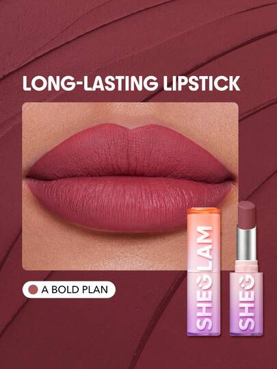 SHEGLAM Long-Lasting Matte Lipstick – Waterproof Transfer-Proof Creamy Lip Color