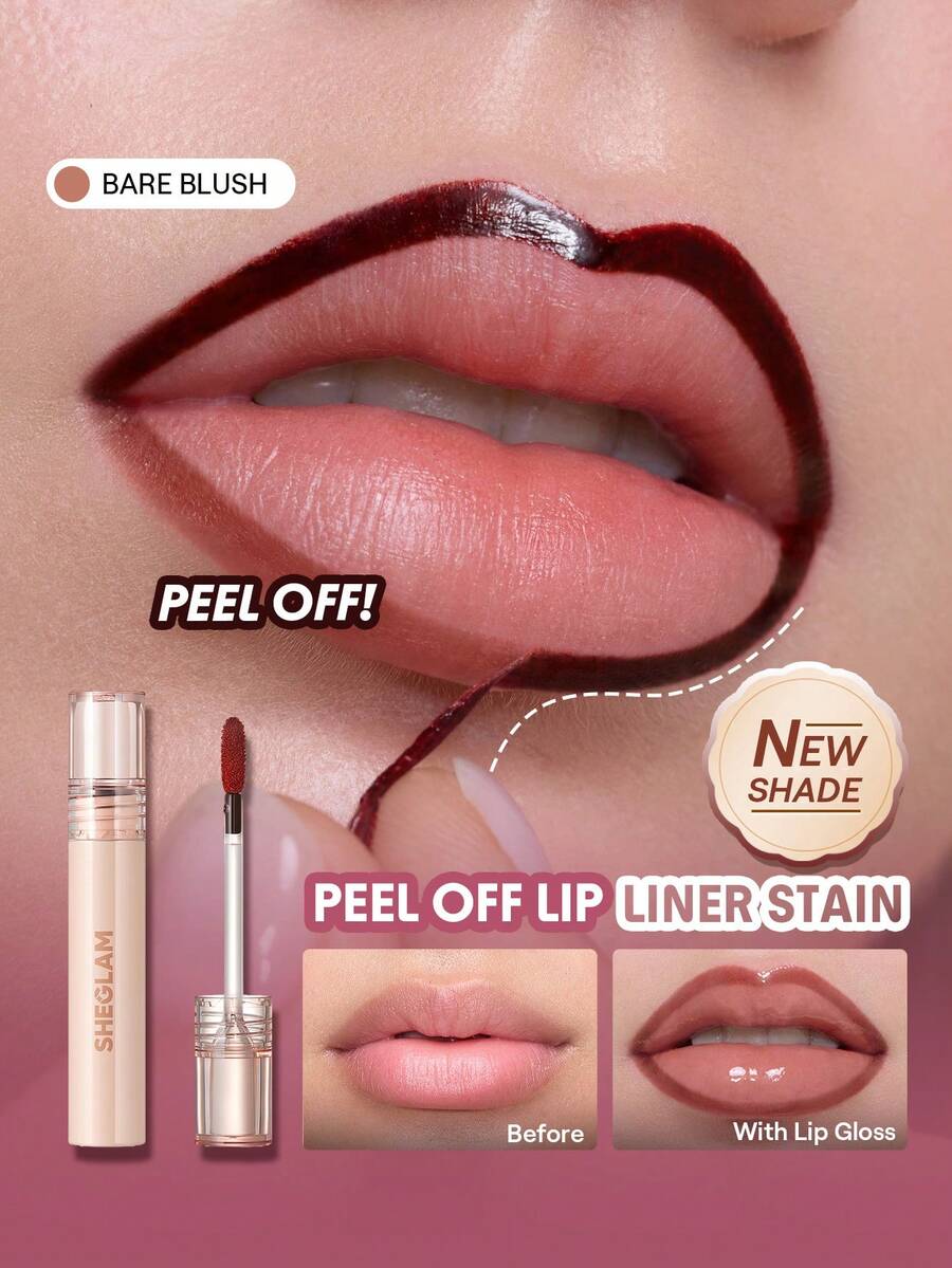 SHEGLAM Peel-Off Lip Liner Stain – Long-Lasting Lip Tint Makeup