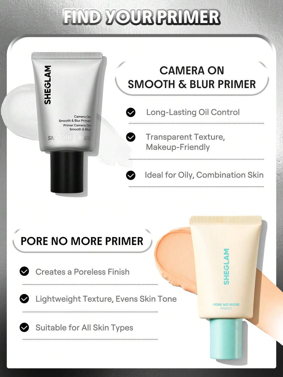 SHEGLAM Smooth Blur Face Primer – Camera-Ready Pore-Blurring Makeup Base