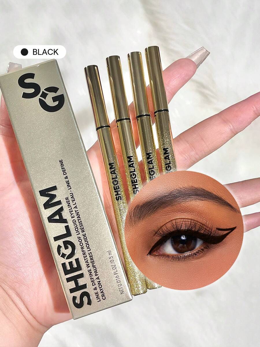 SHEGLAM Rosé Line Waterproof Liquid Eyeliner – Precision Define & Line Eye Makeup