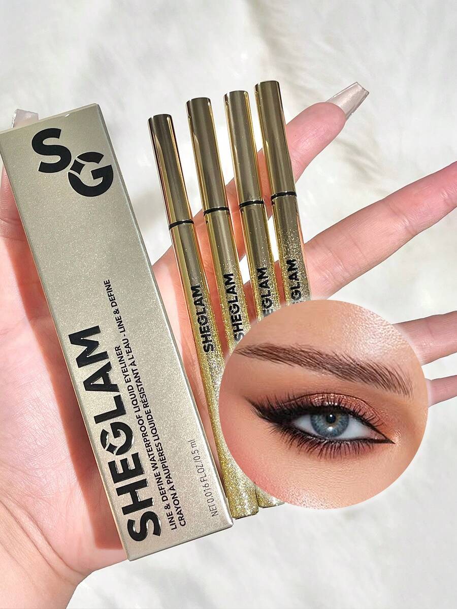 SHEGLAM Rosé Line Waterproof Liquid Eyeliner – Precision Define & Line Eye Makeup