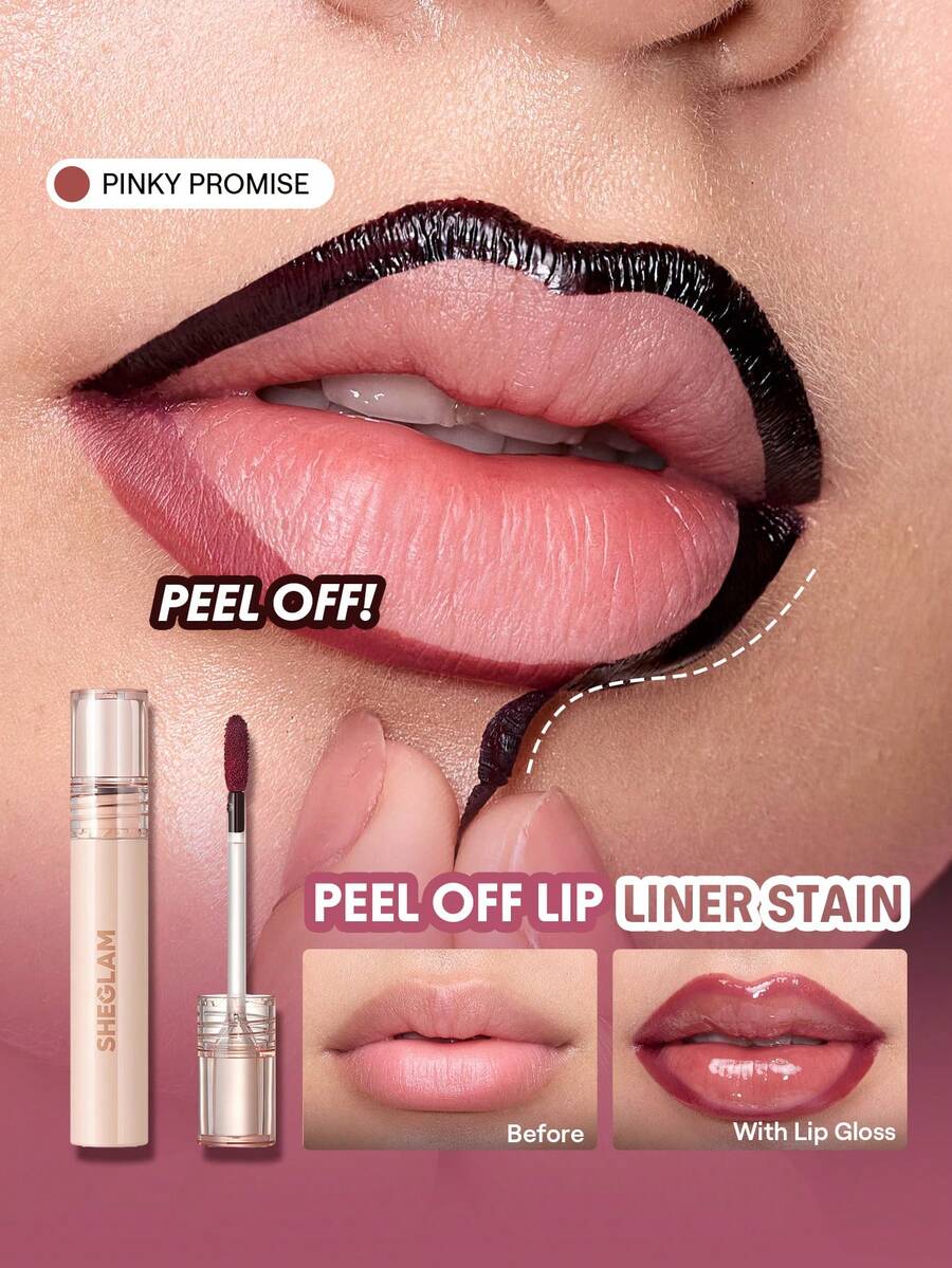 SHEGLAM Peel-Off Lip Liner Stain – Long-Lasting Lip Tint Makeup