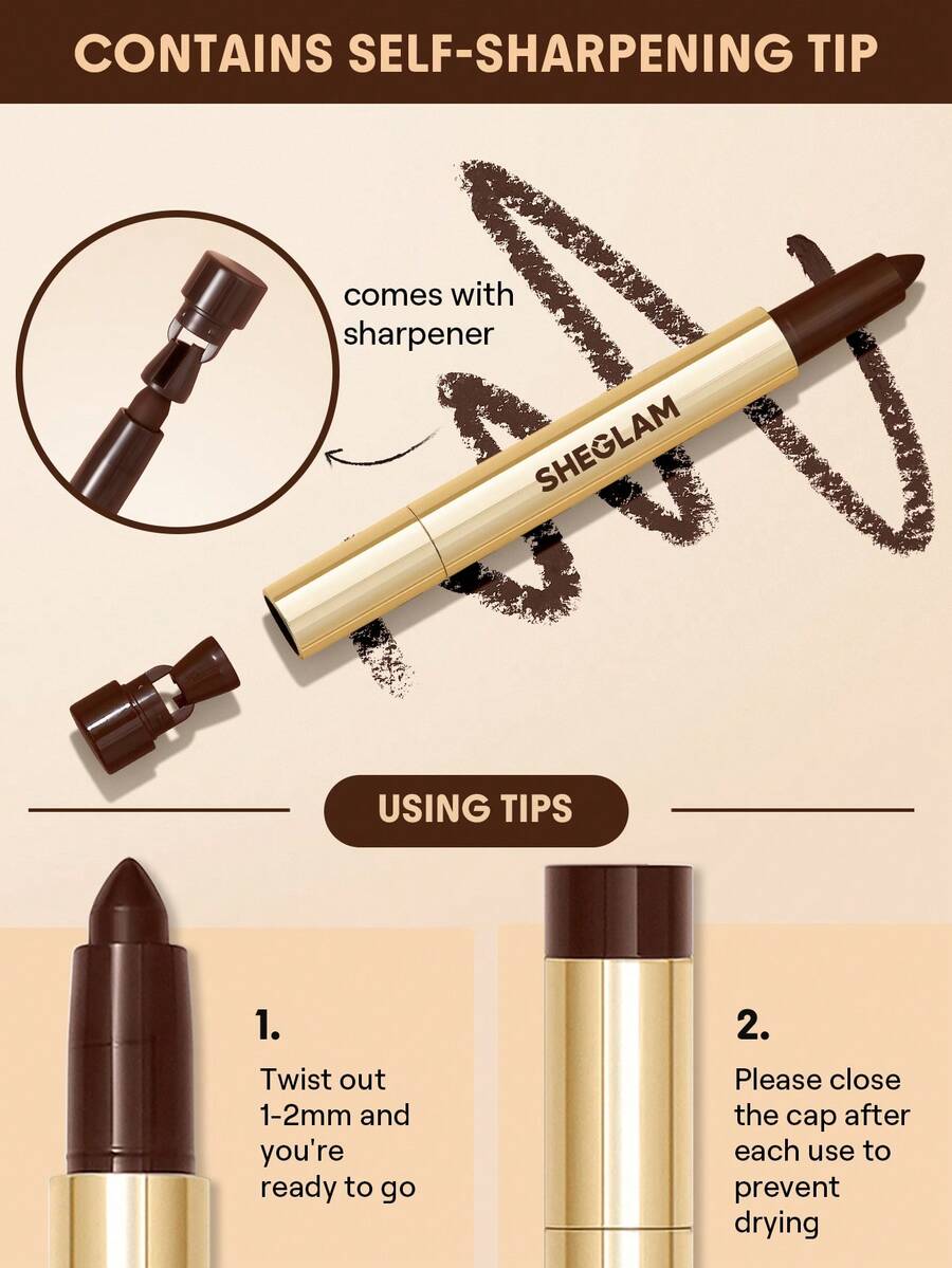 SHEGLAM Matte Eyeliner Pencil – Smudge-Proof Long-Lasting Eye Makeup