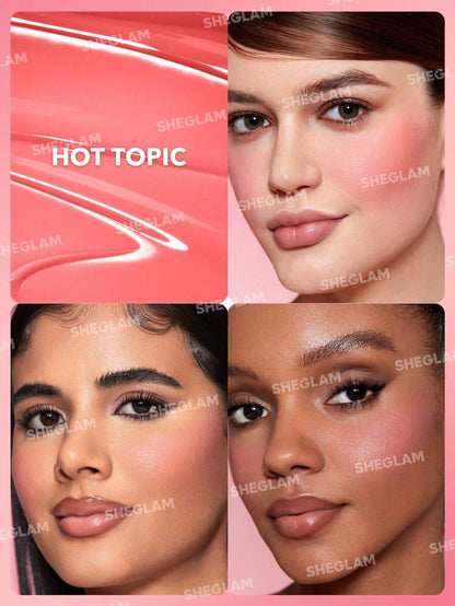SHEGLAM Matte Liquid Blush – Long-Lasting Rose Pink Brown Gel Cream Blusher