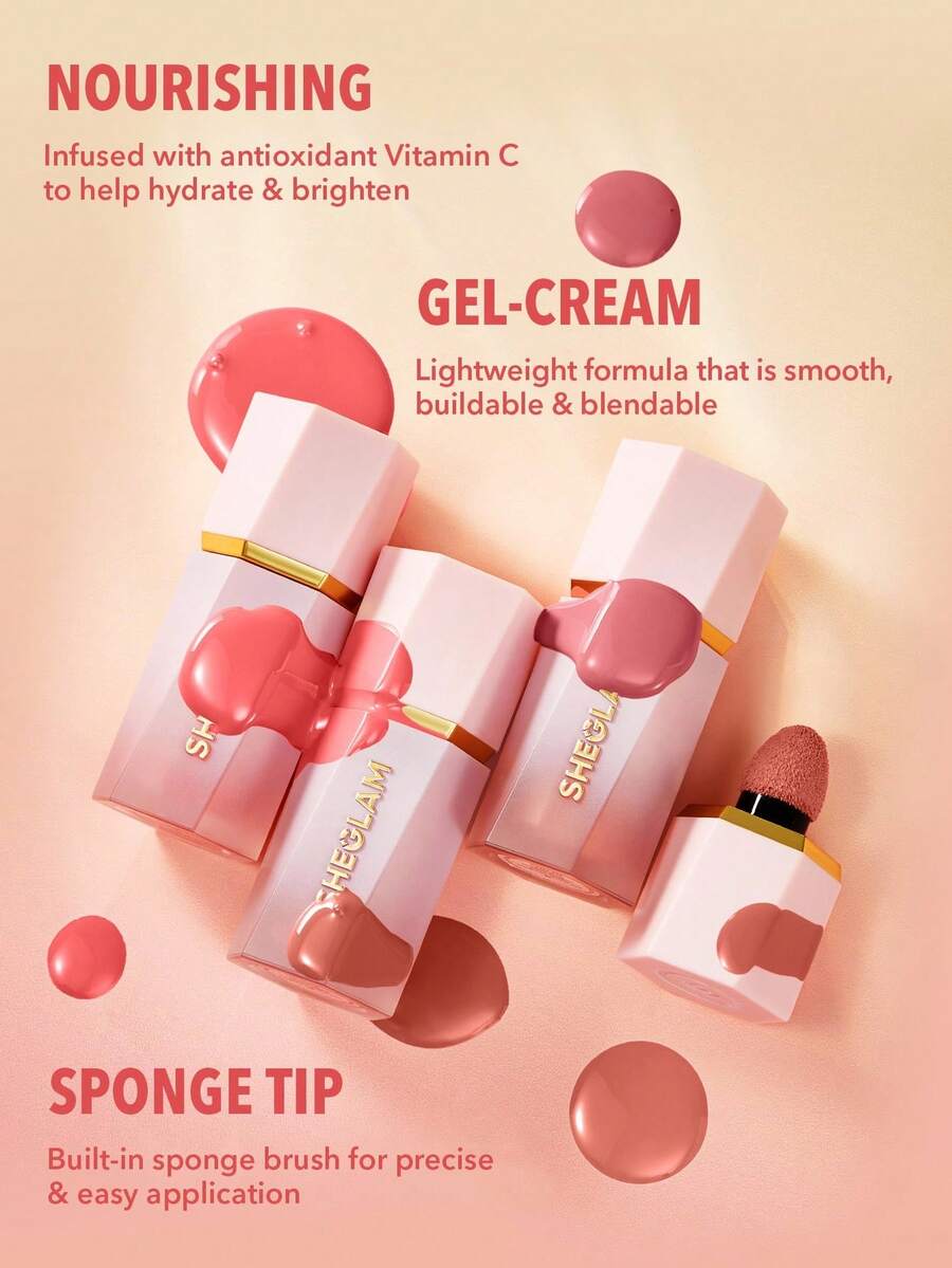 SHEGLAM Matte Liquid Blush – Long-Lasting Rose Pink Brown Gel Cream Blusher