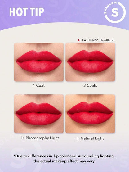 SHEGLAM Matte Liquid Lipstick – Long-Lasting High-Pigment Lip Color