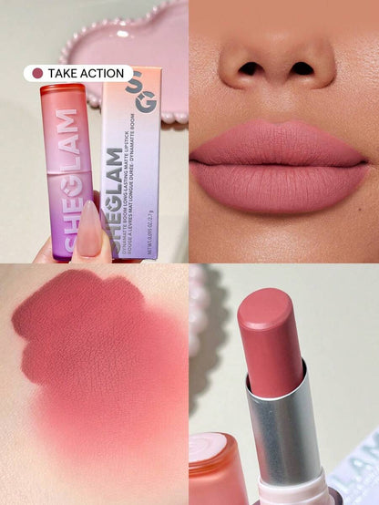 SHEGLAM Long-Lasting Matte Lipstick – Waterproof Transfer-Proof Creamy Lip Color