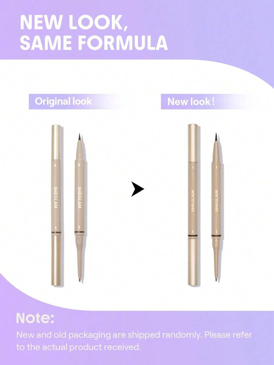 SHEGLAM Brows On Demand 2-in-1 Brow Pencil | Waterproof Liquid & Powder, 6 Shades