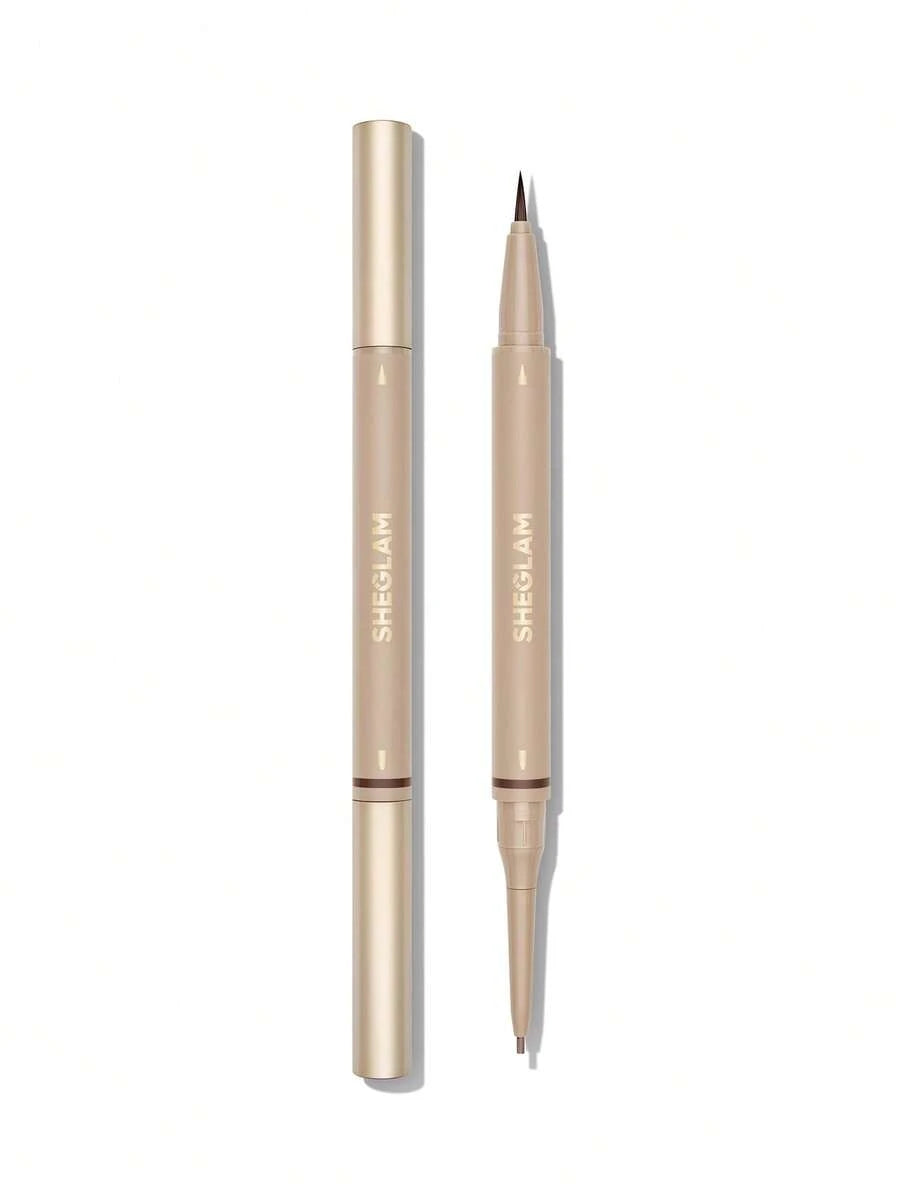 SHEGLAM 2-in-1 Brow Pencil – Waterproof Eyebrow Pen for Filling & Defining