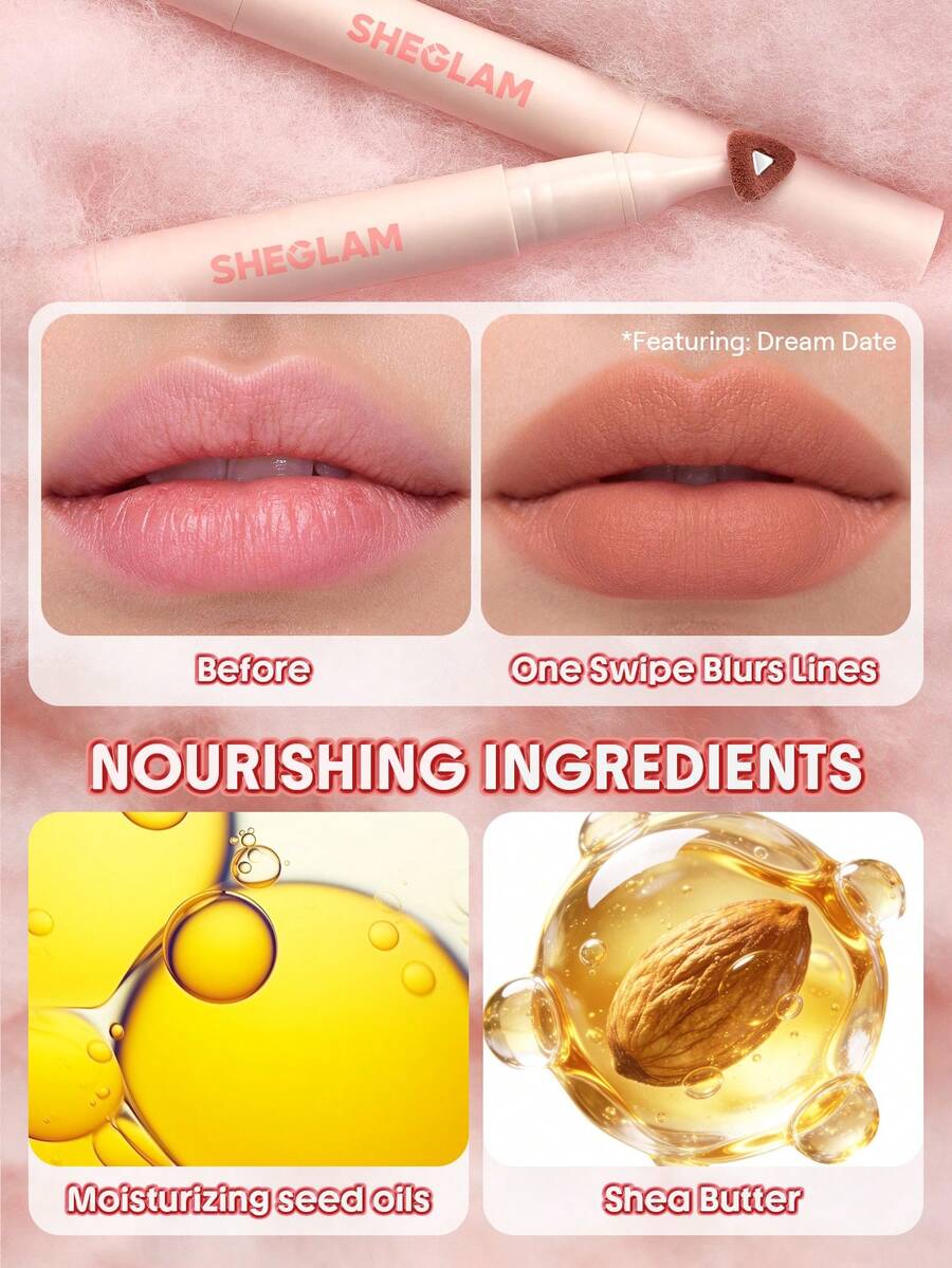 SHEGLAM Lip Blur Pen – Soft Matte Blurring Lip Color