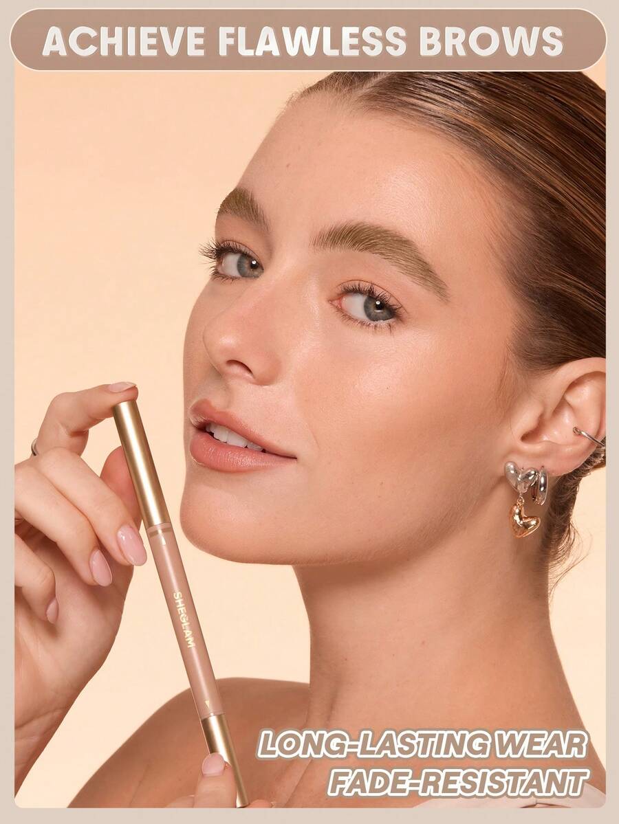 SHEGLAM Brows On Demand 2-in-1 Brow Pencil | Waterproof Liquid & Powder, 6 Shades