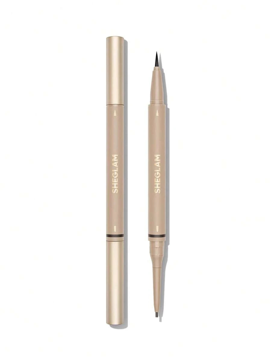 SHEGLAM 2-in-1 Brow Pencil – Waterproof Eyebrow Pen for Filling & Defining