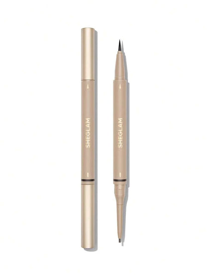 SHEGLAM 2-in-1 Brow Pencil – Waterproof Eyebrow Pen for Filling & Defining