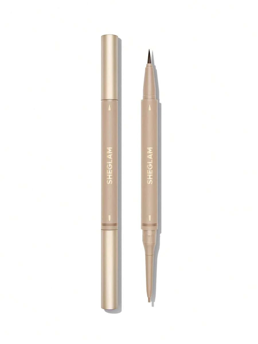 SHEGLAM 2-in-1 Brow Pencil – Waterproof Eyebrow Pen for Filling & Defining