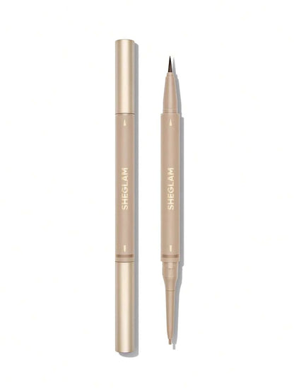 SHEGLAM 2-in-1 Brow Pencil – Waterproof Eyebrow Pen for Filling & Defining