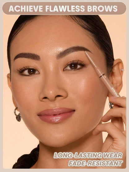 SHEGLAM 2-in-1 Brow Pencil – Waterproof Eyebrow Pen for Filling & Defining