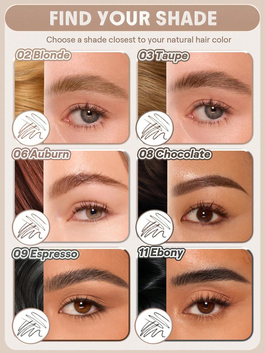 SHEGLAM 2-in-1 Brow Pencil – Waterproof Eyebrow Pen for Filling & Defining