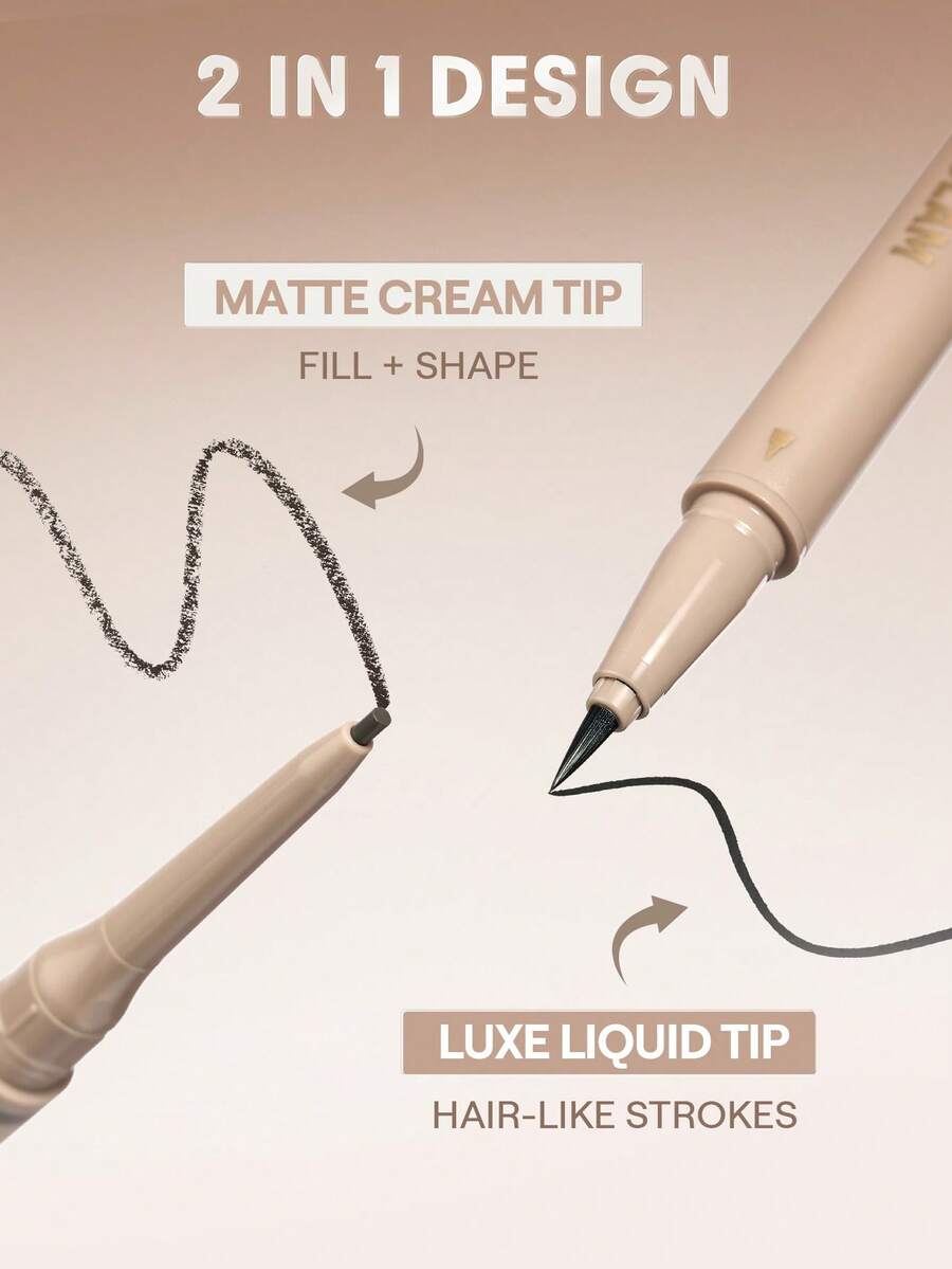 SHEGLAM Brows On Demand 2-in-1 Brow Pencil | Waterproof Liquid & Powder, 6 Shades